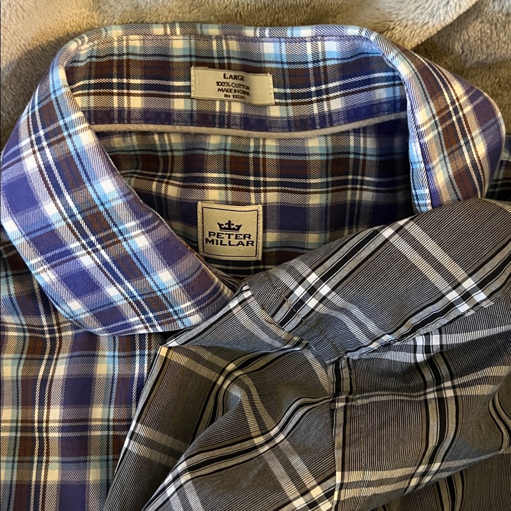 6 Peter Millar Button Down Shirts. Large - image 1